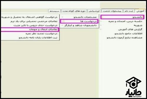 درخواست انتقالی و مهمانی دانشگاه پیام نور 14403